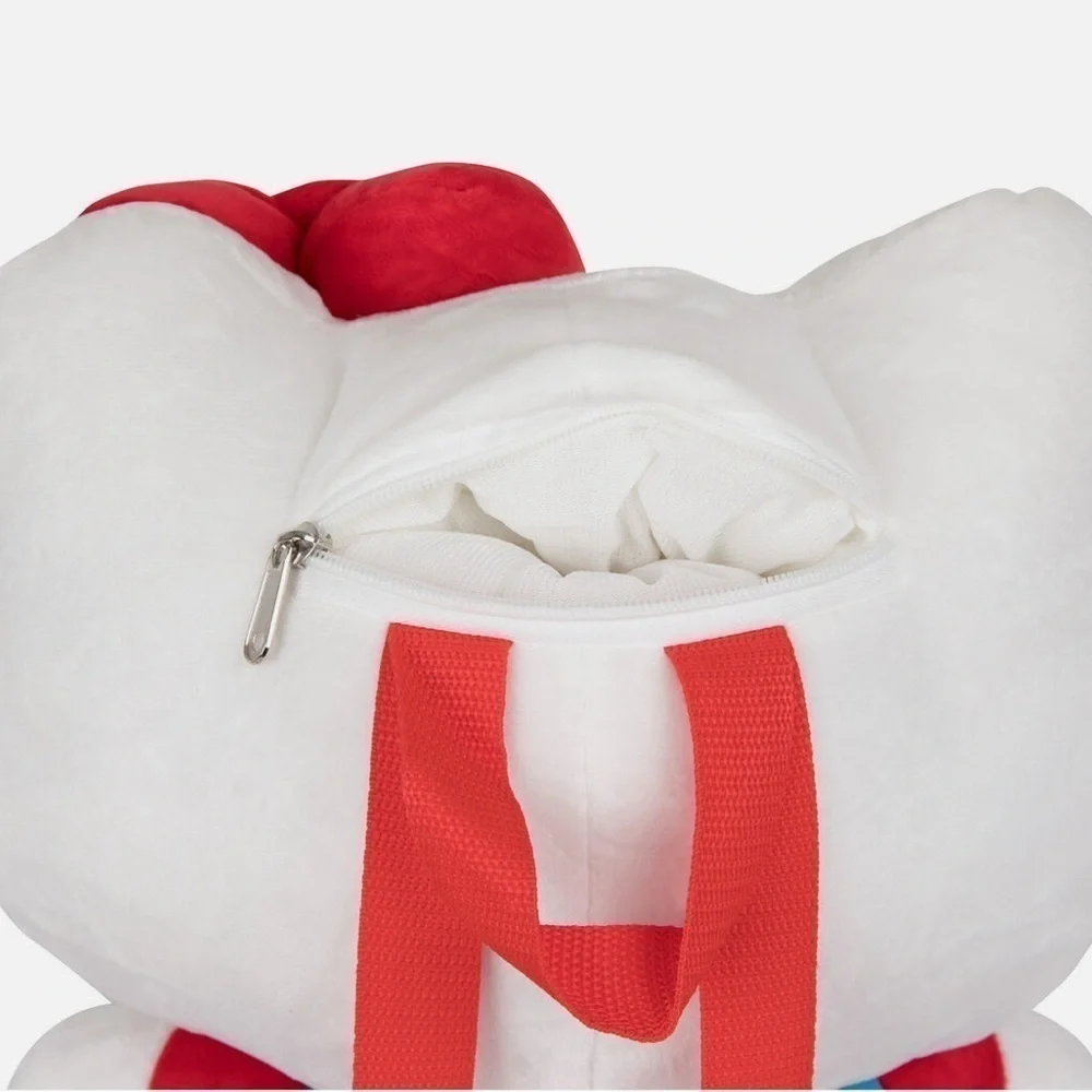 NWT Hello Kitty plush backpack with small snack/ toy pocket